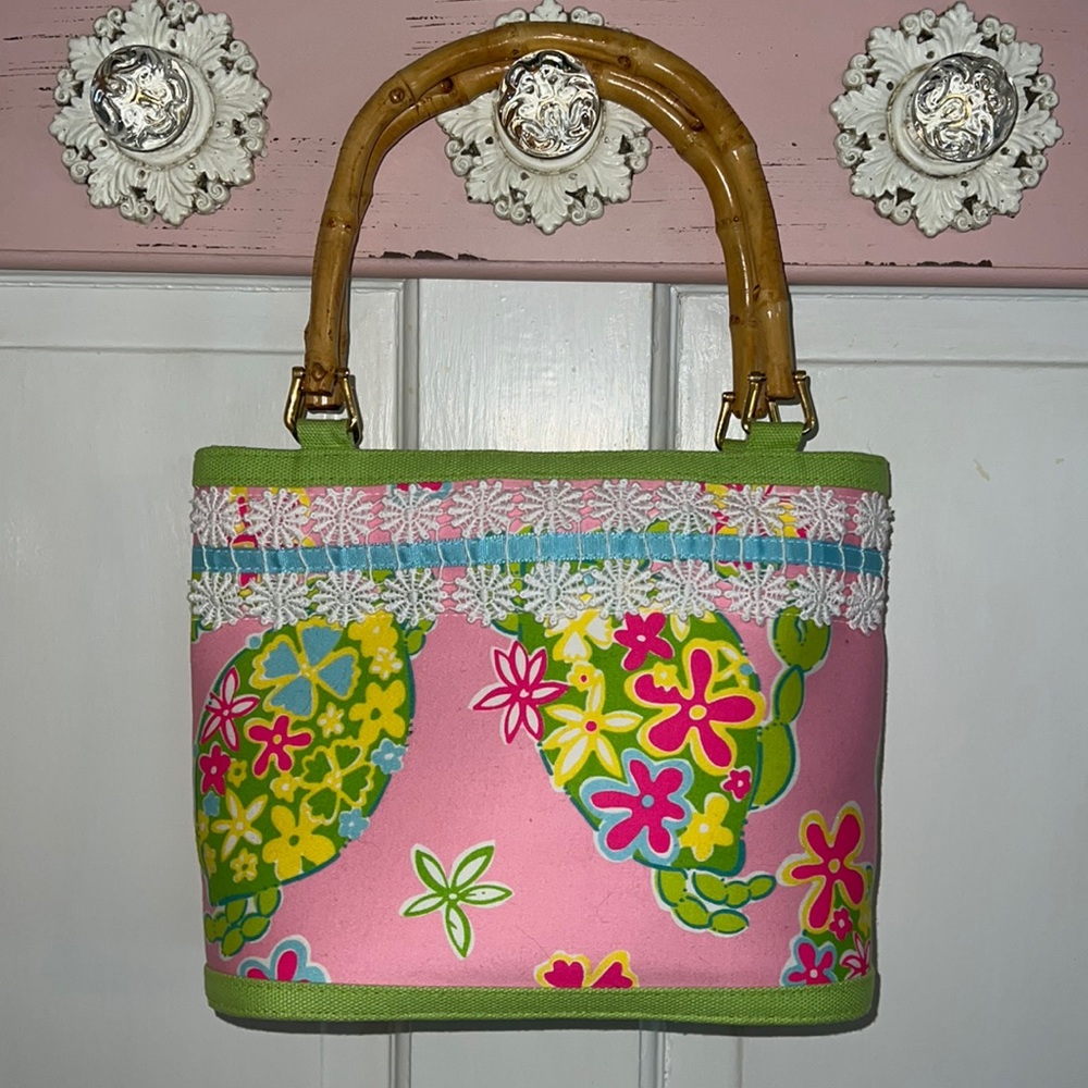 Lilly Pulitzer Bamboo Handle Handbag